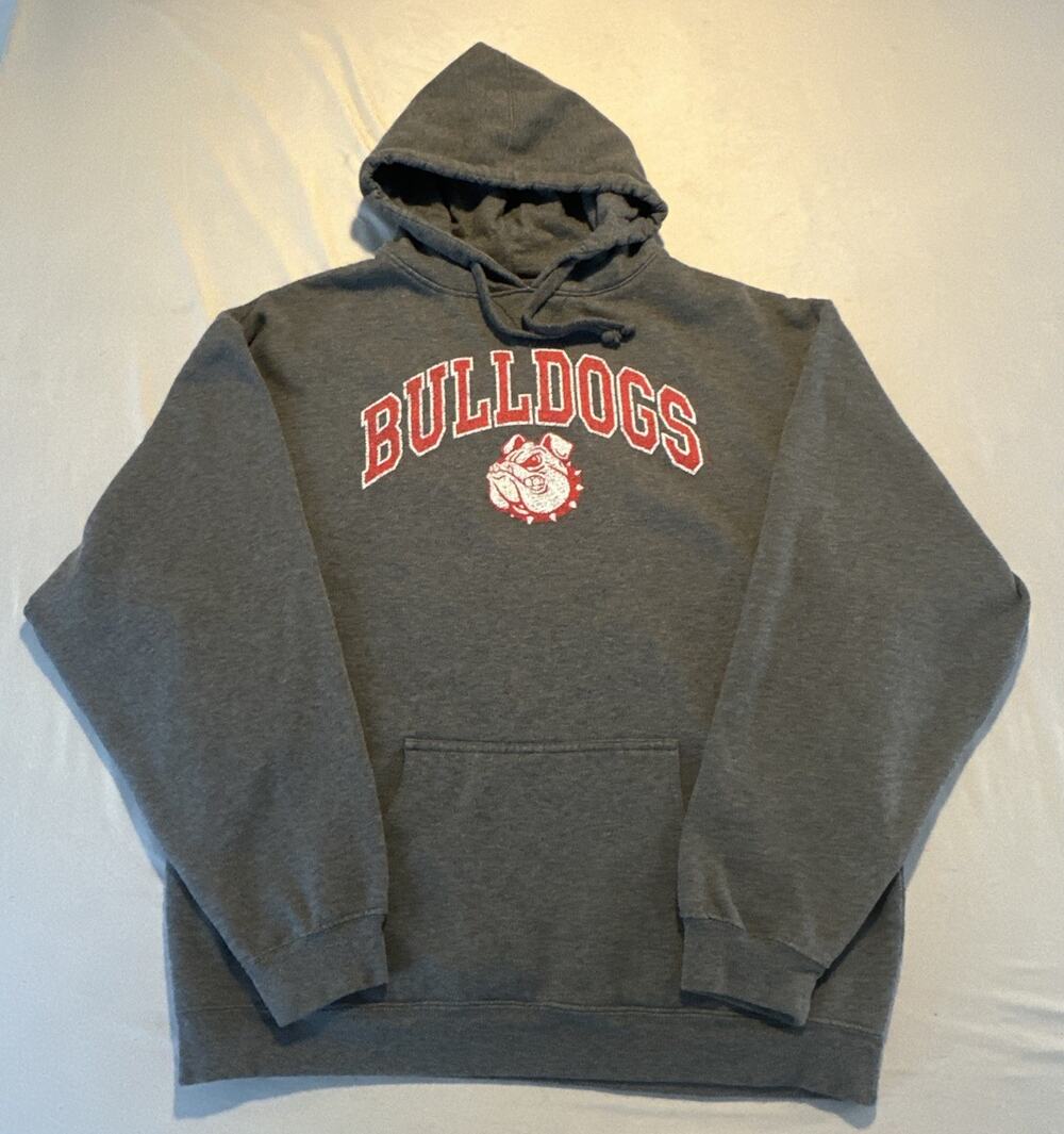 Vintage TCX Apparel Fresno State Bulldogs Hoodie Sweatshirt Mens XL Gray NCAA
